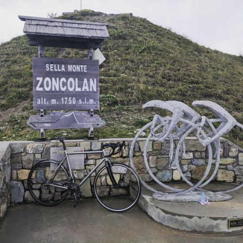 Atop Mt Zoncolan, it's quite a climb.